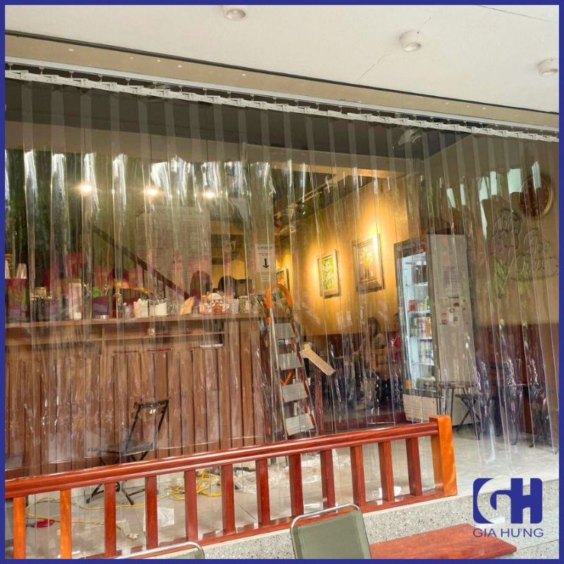 Rèm nhựa PVC kéo xếp